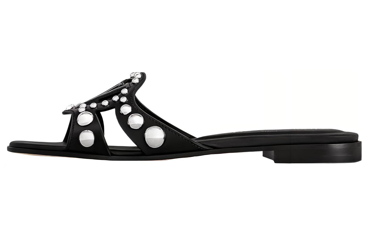 LOUIS VUITTON Slip Resistant Slide Slippers Women's Black