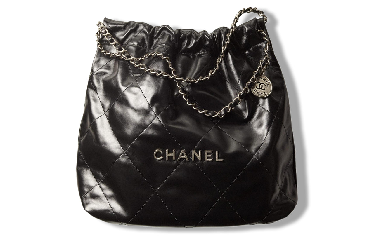 CHANEL 22Bag Cow Leather Tote Bag Shopping Bag Crossbody Bag Shoulder Bag Women's Black