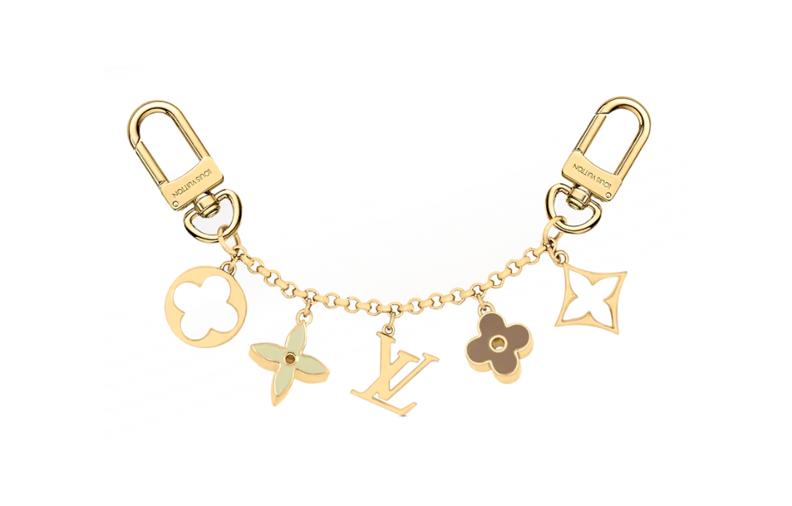 LOUIS VUITTON Fleur De Monogram Bag Charm Chain