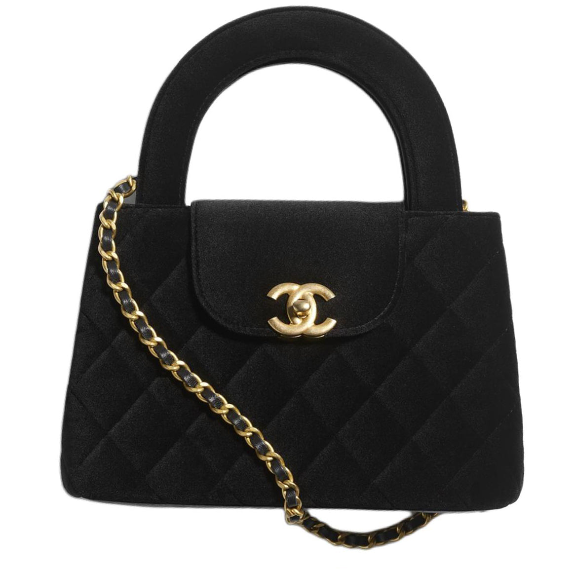 CHANEL Velour Shoulder Bag Crossbody Bag Handbag Mini Women's Black