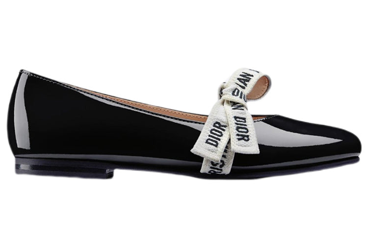 DIOR Miss B Low Top Kids' Leather Shoes Black Kids'