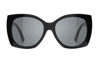 CHANEL Irregular Shape Sunglasses Unisex Black