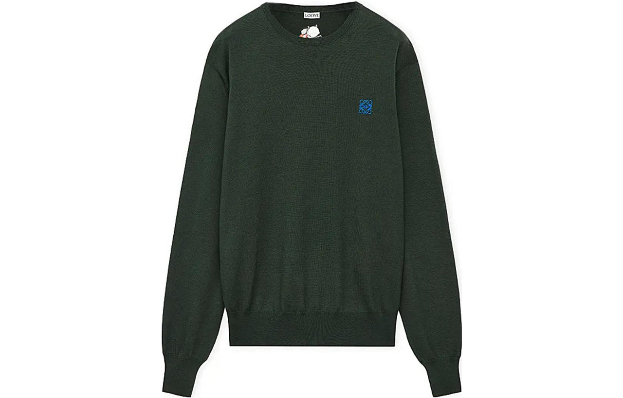 LOEWE SS24 Sweater Men's Dark Khaki Green