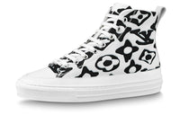 LOUIS VUITTON Stellar Ankle Sneakers 'White With Black Monogram' Women's