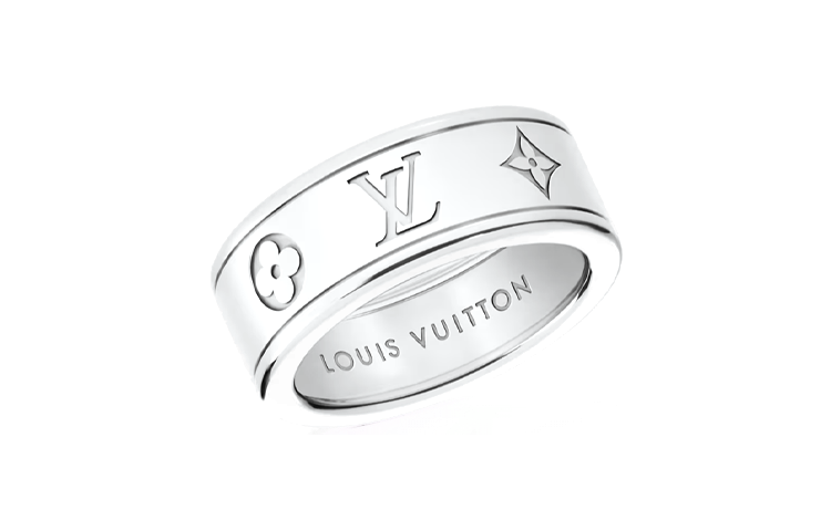 LOUIS VUITTON Les Gastons Vuitton Small Ring White Gold