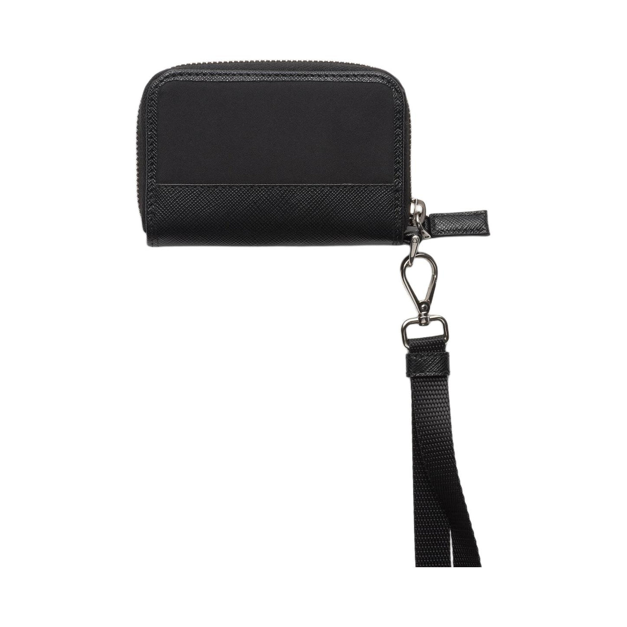 PRADA Nylon And Saffiano Leather Coin Purse Men's Black