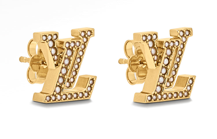 LOUIS VUITTON Metal Earrings Women's Gold
