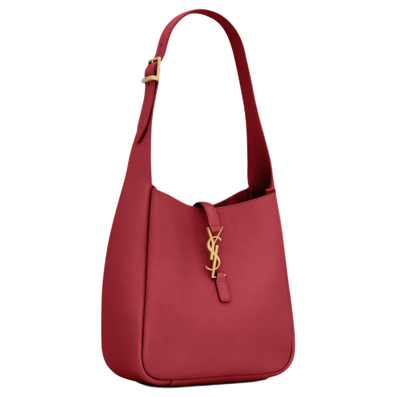 SAINT LAURENT LE5A7 Calfskin Handbag Shoulder Bag Small Size Women's Red