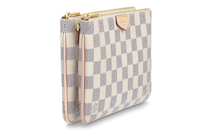 LOUIS VUITTON Cow Leather Handbag Crossbody Bag Shoulder Bag Women's Plaid
