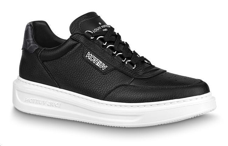 LOUIS VUITTON Beverly Hills Sneakers 'Black With White Logo'