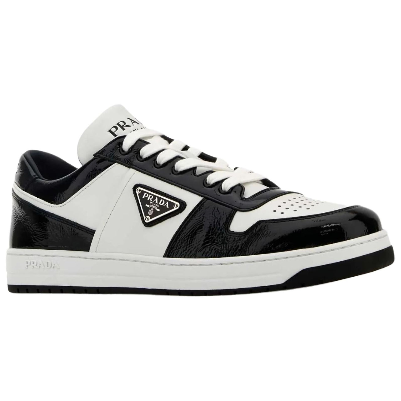 PRADA Downtown Low Top Skateboard Shoes Men's Black White