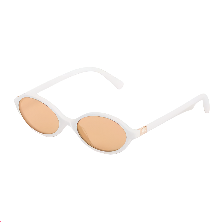MIU MIU Acetate Oval Sunglasses Women's White