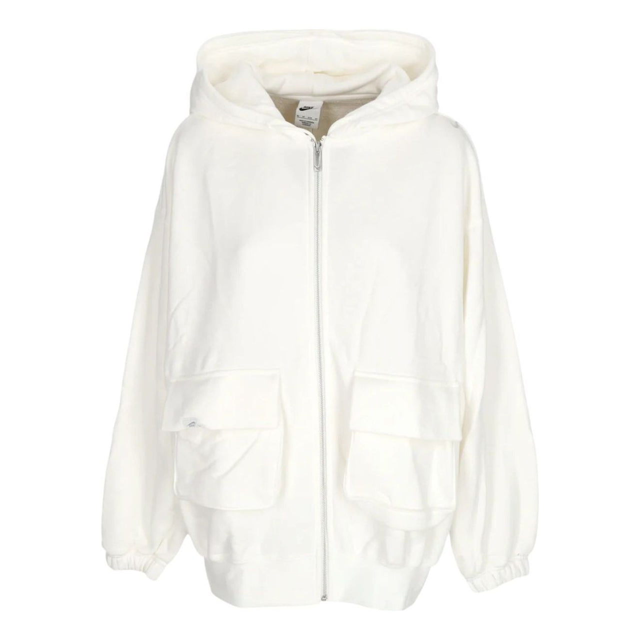 (WMNS) Nike Sportswear Oversized Full-Zip French Terry Hoodie Asia Sizing 'Sail Light Orewood Brown' FV7516-133