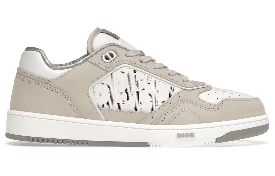DIOR B27 Low Cream White Oblique Leather