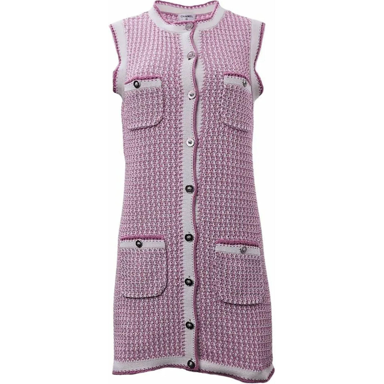 CHANEL SS22 Sleeveless Dress Women's Pink