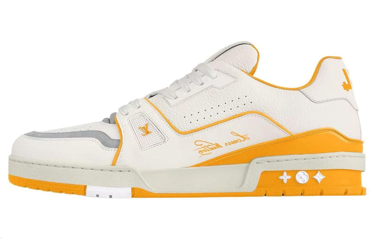 LOUIS VUITTON Trainer Low-Top Skateboard Shoes Men's Yellow