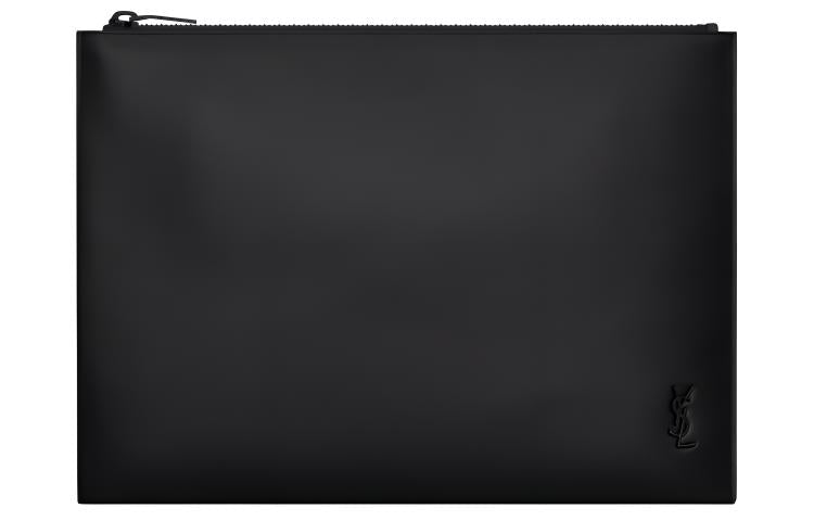 SAINT LAURENT Calfskin Tablet Bags Unisex Black