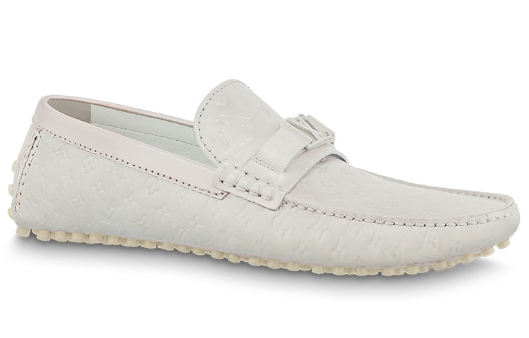 LOUIS VUITTON Hockenheim Moccasin Shoes 'White Minimonogram'