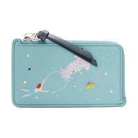 LOEWE Suna Fujita Collaboration Napa Calf Leather Wallet Women's Water