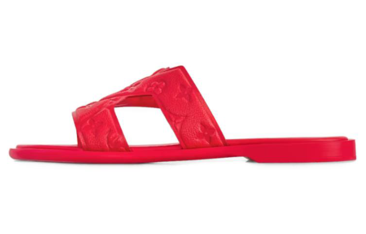 LOUIS VUITTON Oasis Rubber Sole Slide Slippers Men's Red