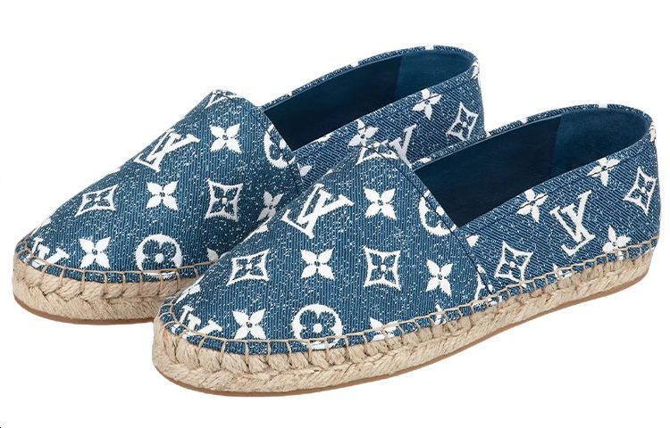 LOUIS VUITTON Starboard Casual Single Shoes Women's Blue