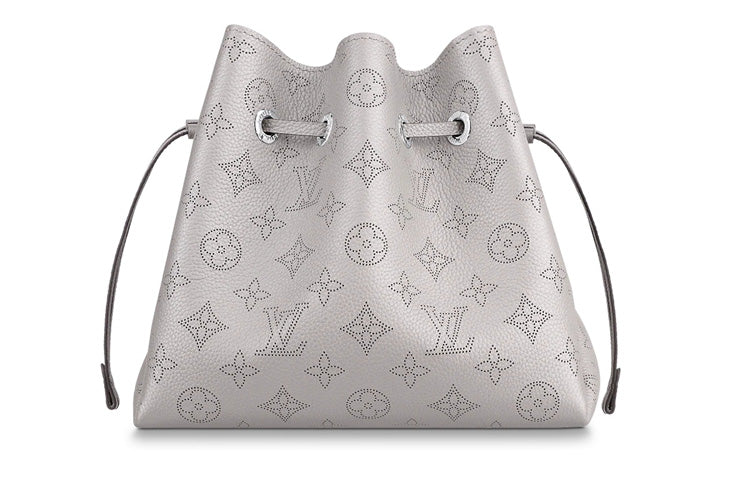 LOUIS VUITTON Bella Stamped Cow Leather Bucket Bags Shoulder Bag Crossbody Bag Handbag Women's Mouse Gray