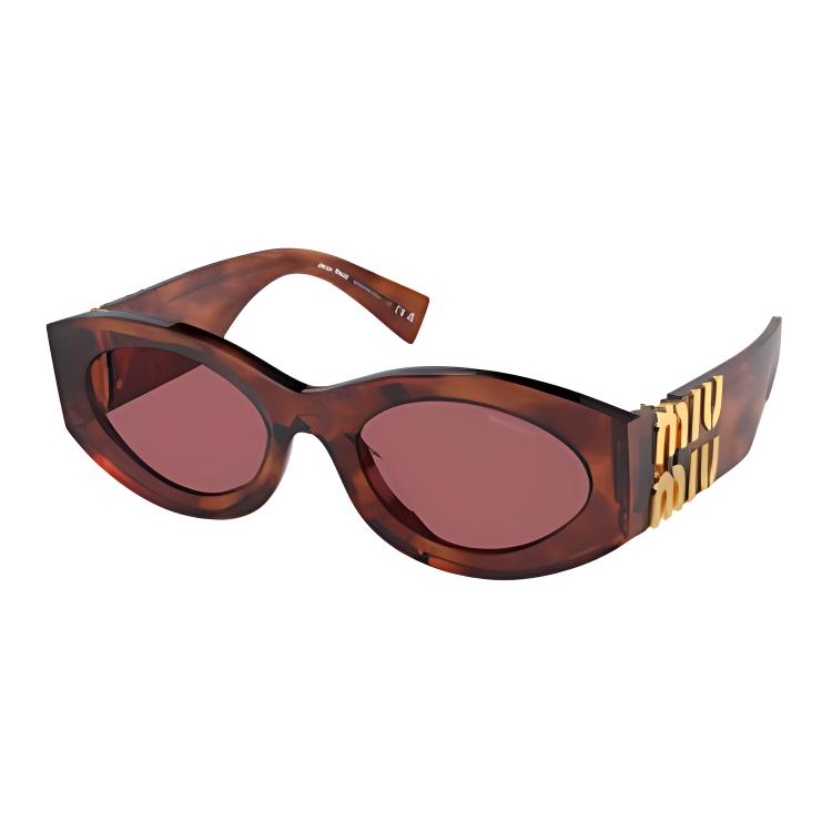 MIU MIU Irregular Shape Sunglasses Women's Tortoiseshell