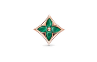 LOUIS VUITTON 18K Rose Gold Stud Earrings Women's Green