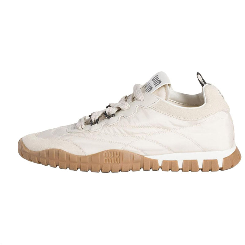 MIU MIU Tyre Low Top Casual Shoes Women's Ivory White