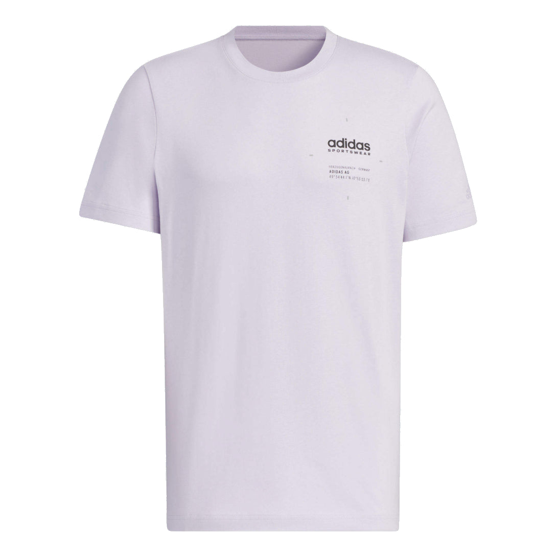 adidas Small Linear Logo T-Shirt Asia Sizing 'Purple' JI9079