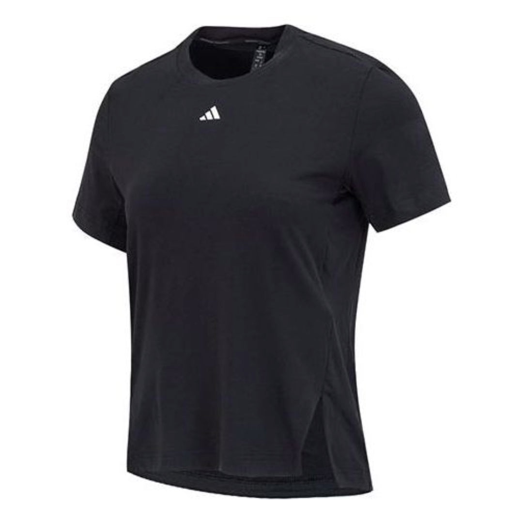 (WMNS) adidas Versatile T-Shirt Asia Sizing 'Black White' IA7748
