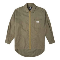 (WMNS) Converse Pocket Oversized Woven Shirt 'Olive Green' 10022551-A01
