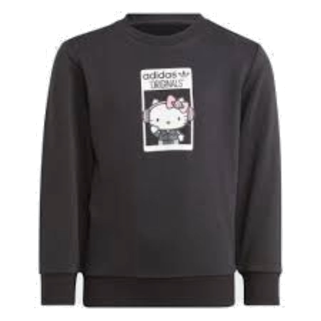 (GS) adidas Originals x Hello Kitty Crew Set Asia Sizing 'Black' IR6791