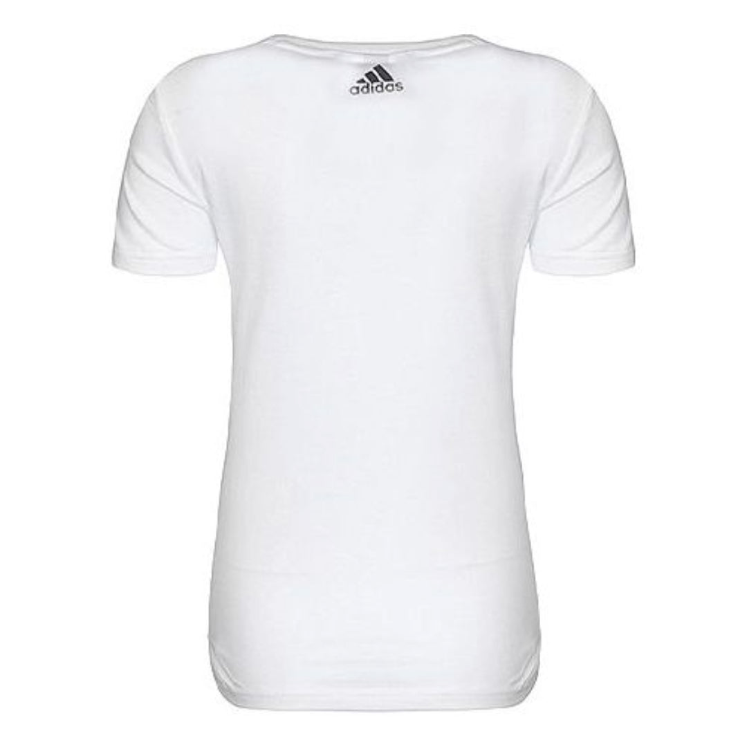 (WMNS) adidas Essentials Logo T-Shirt Asia Sizing 'White Gold' CD1981