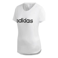 (WMNS) adidas Design 2 Move Logo T-Shirt Asia Sizing 'White Black' DU2080