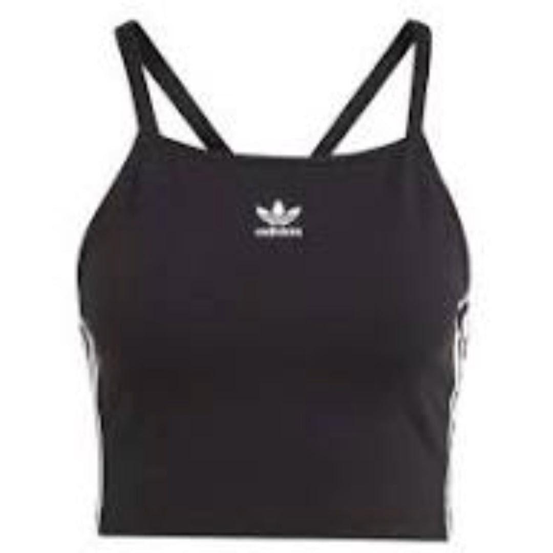 (WMNS) adidas Adicolor 3-Stripes Crop Top Asia Sizing 'Black' IU2405