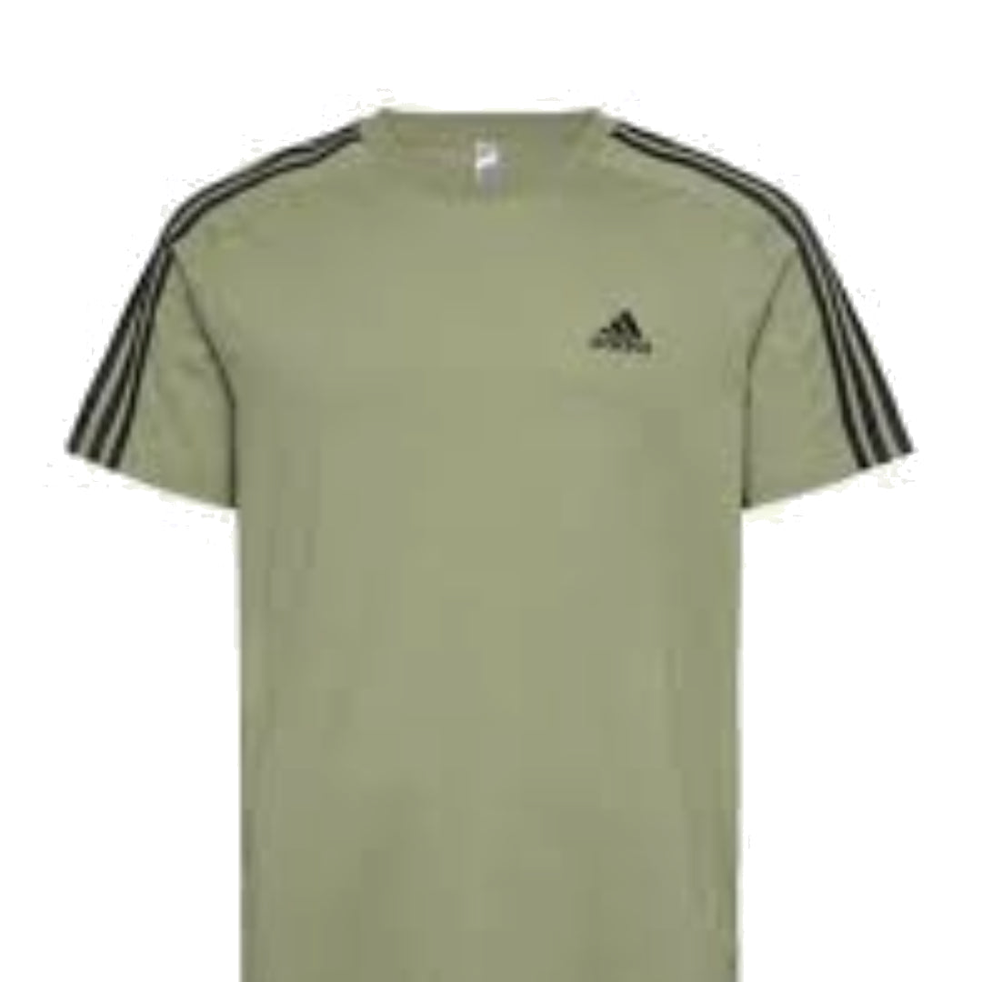 adidas Essentials Single Jersey 3-Stripes T-Shirt Asia Sizing 'Green' JE0346