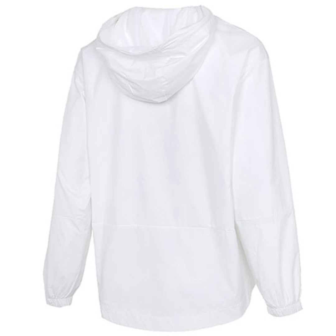 (WMNS) adidas Essentials Oversize Logo Windbreaker Asia Sizing 'White Black' GL0647