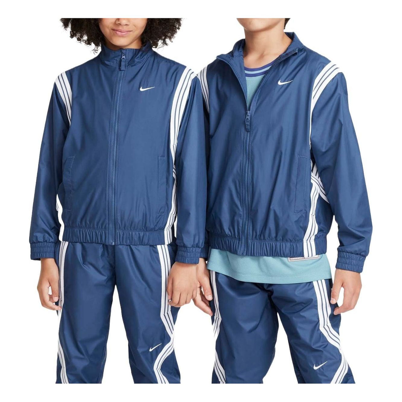 (GS) Nike Crossover Repel Basketball Jacket 'Mystic Navy White' FZ5233-461