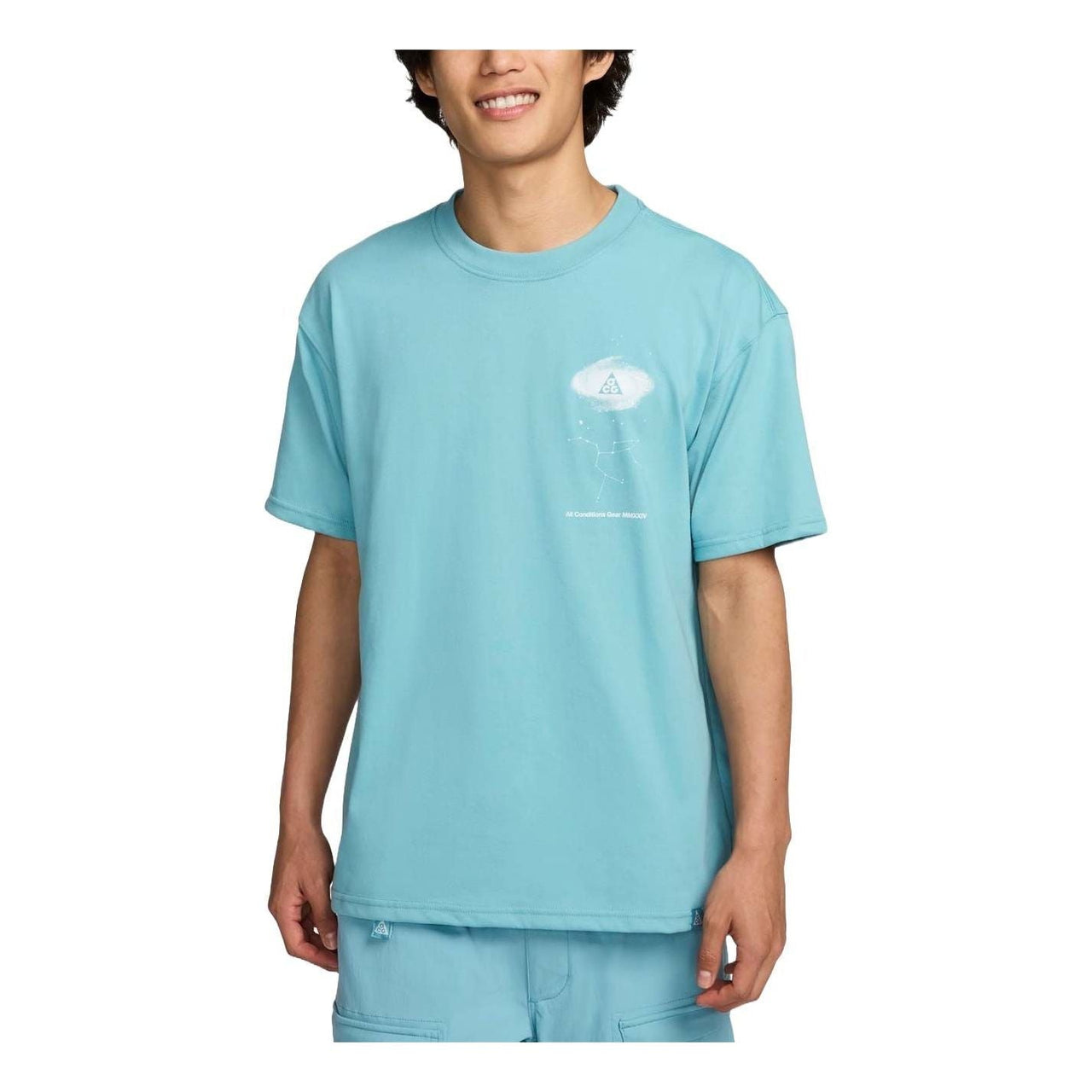 Nike ACG Dri-FIT Graphic T-Shirt Asia Sizing 'Denim Turquoise' FZ5276-464
