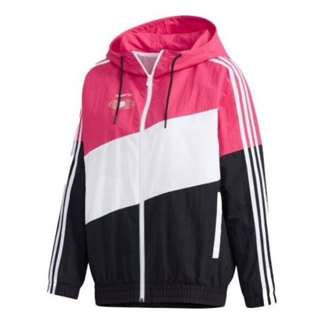 (WMNS) adidas Neo Windproof Hooded Jacket  'Pink White Black' GM2318