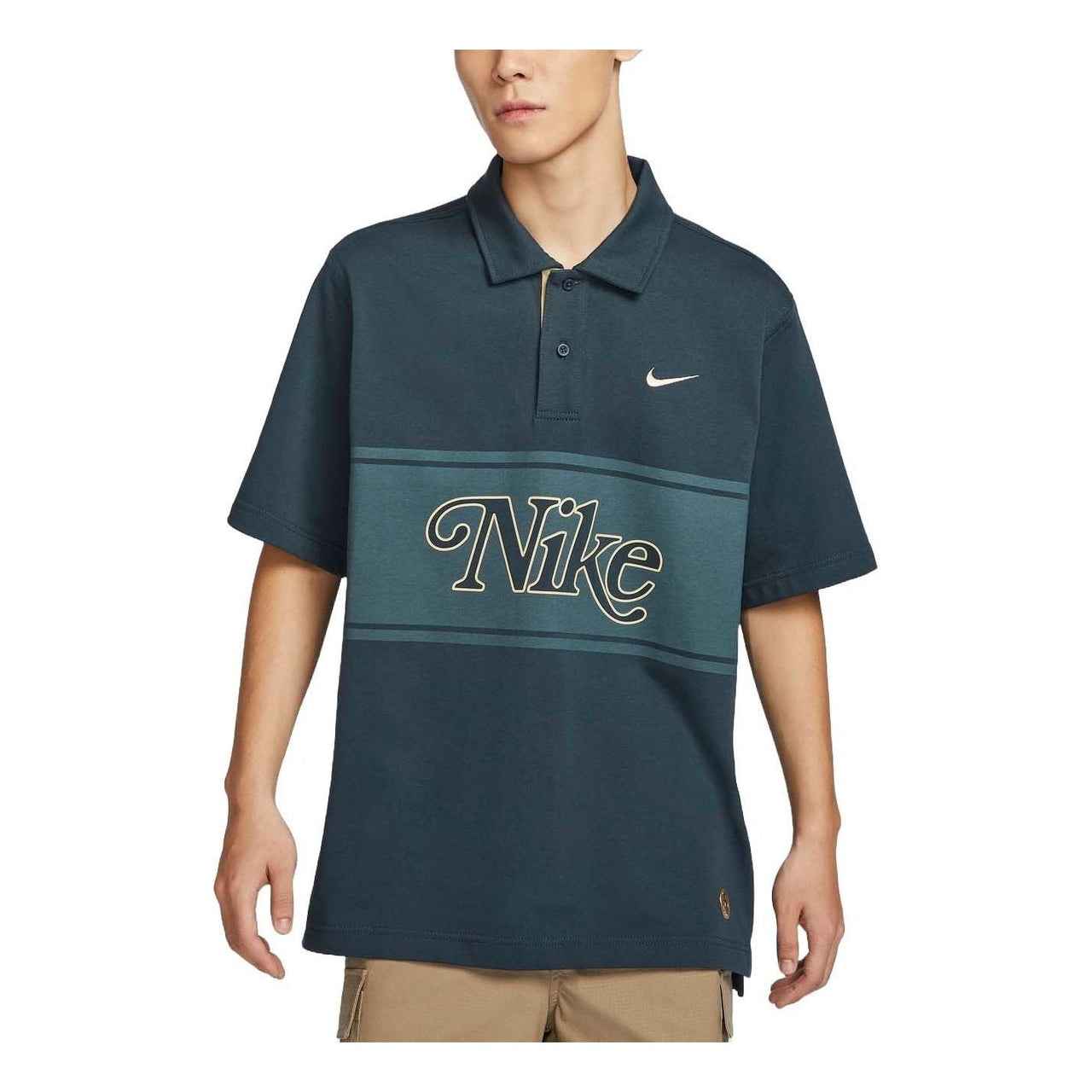 Nike Sportswear Graphic Polo Shirt Asia Sizing 'Midnight Navy' HM4456-478
