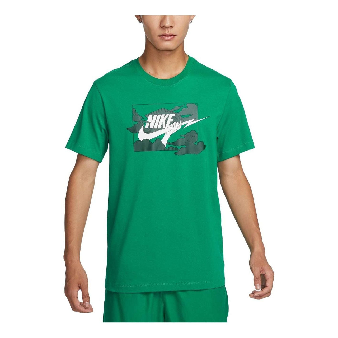 Nike Club Graphic T-Shirt Asia Sizing 'Green' FZ5420-365