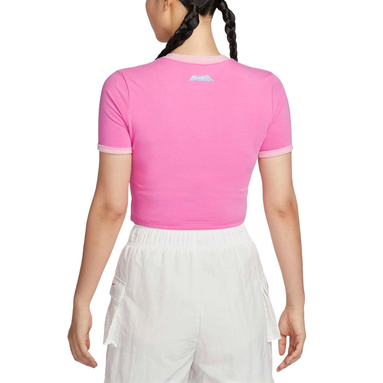(WMNS) Nike Sportswear Graphic Slim Crop T-shirt Asia Sizing 'Pink' HM4621-675