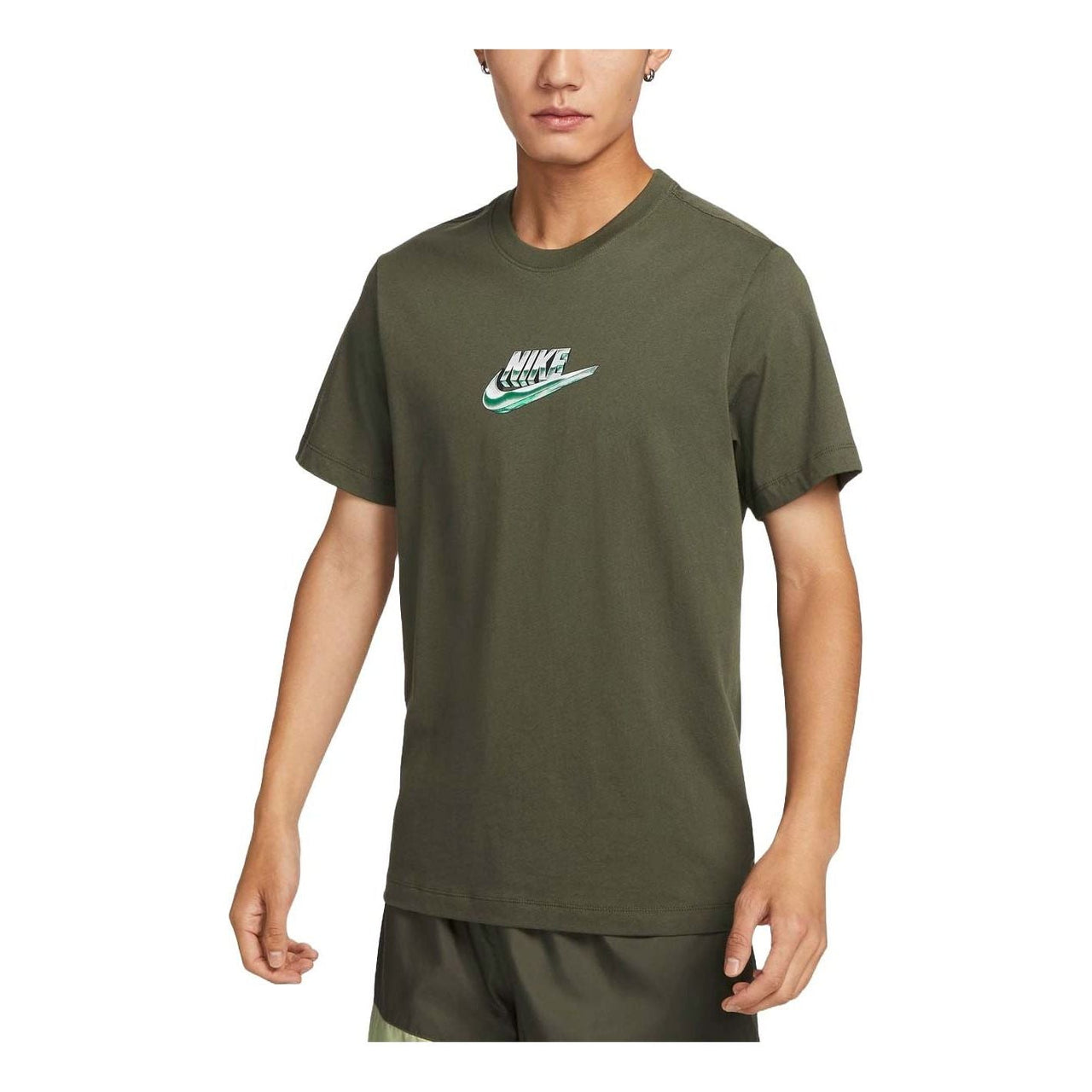 Nike Sportswear Graphic T-Shirt Asia Sizing 'Khaki Green' FZ5398-325