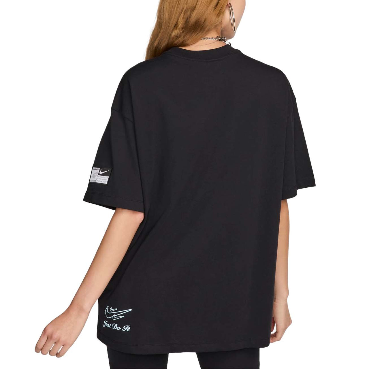 (WMNS) Nike Sportswear Oversized T-shirt Asia Sizing 'Black' FZ1147-010