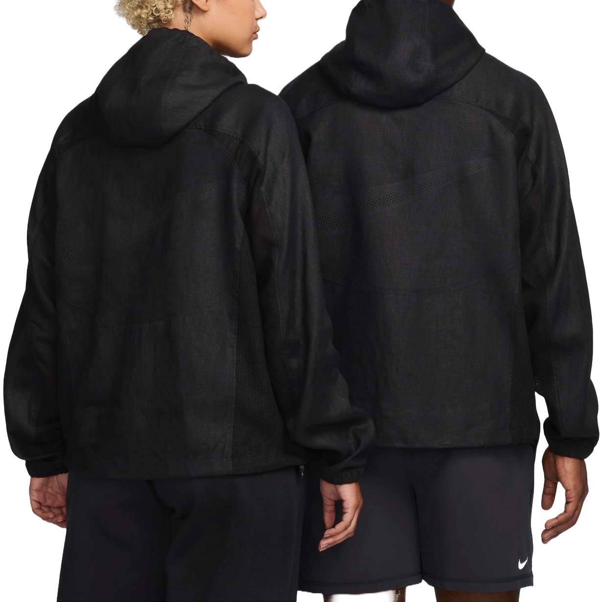 Nike x Stussy Linen Shell Jacket Asia Sizing 'Black' FZ5752-010