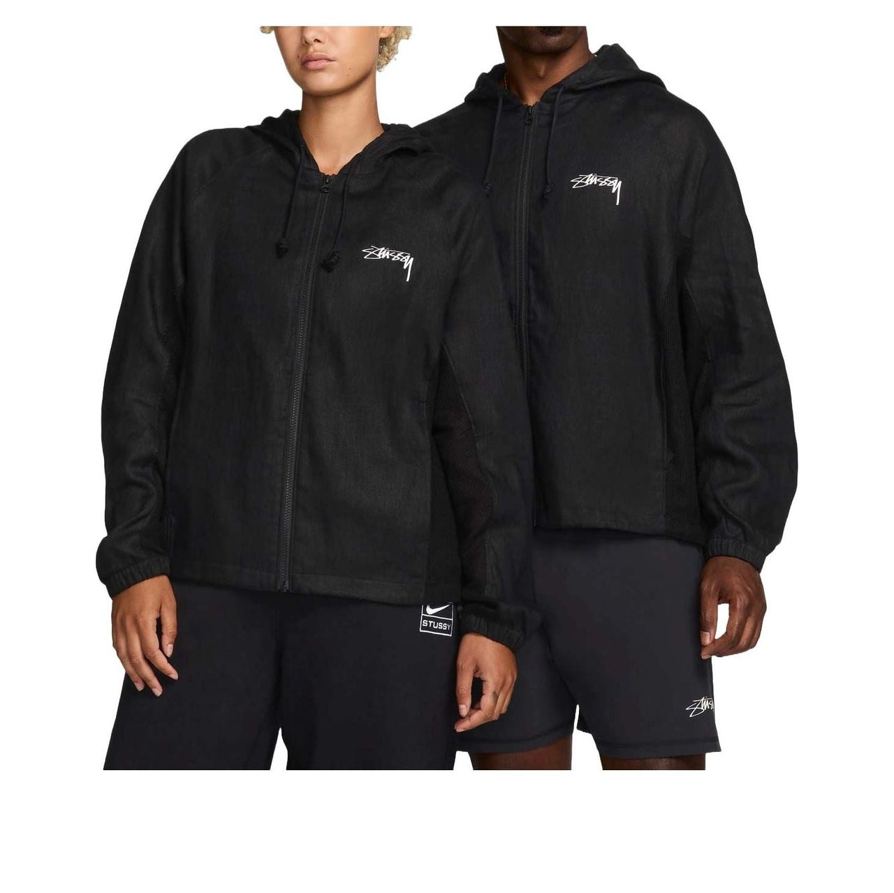 Nike x Stussy Linen Shell Jacket Asia Sizing 'Black' FZ5752-010
