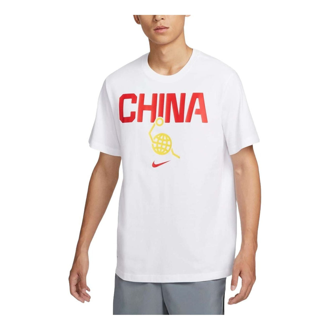 Nike Dri-FIT China Team Basketball T-Shirt Asia Sizing 'White' FZ4578-100