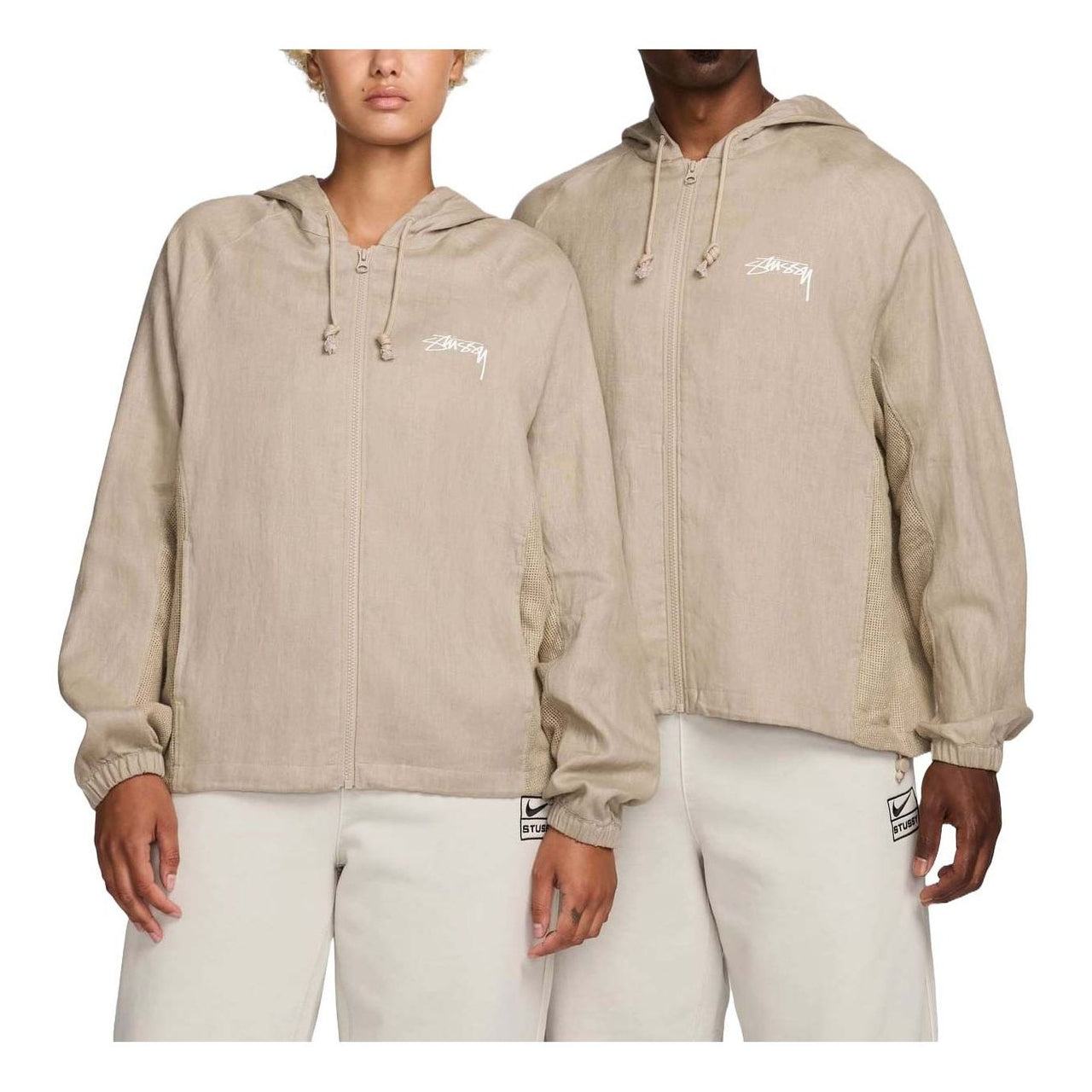 Nike x Stussy Linen Shell Jacket Asia Sizing 'Chino' FZ5752-263